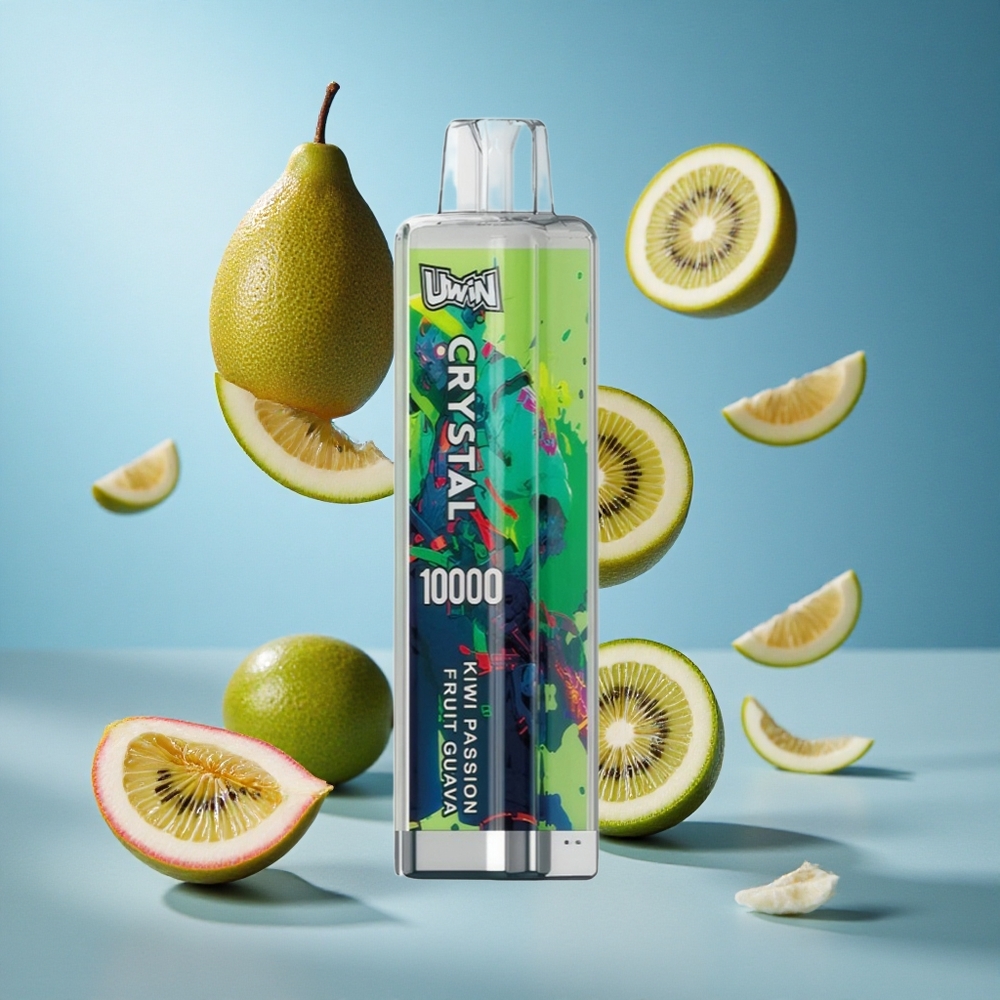 UWIN Crystal 10000 Puffs Једнократни Вапе Kiwi Pasija Guava sa РГБ Лигхтинг Serbia vape