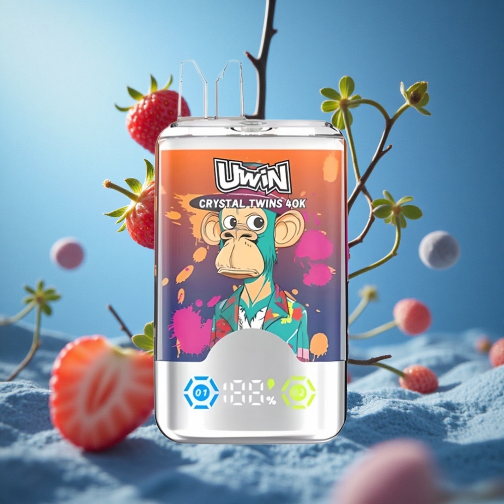 UWIN Crystal Twins 40000 Puffs Jagoda Malina Trešnja Mr Plava Dve različite arome u jednom uređaju Serbia vape
