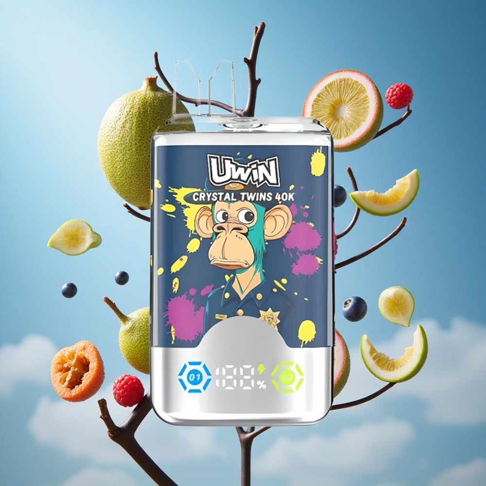 UWIN Crystal Twins 40000 Puffs Једнократни Вапе Kiwi Pasiflora Guava Borovnica Malina Serbia vape