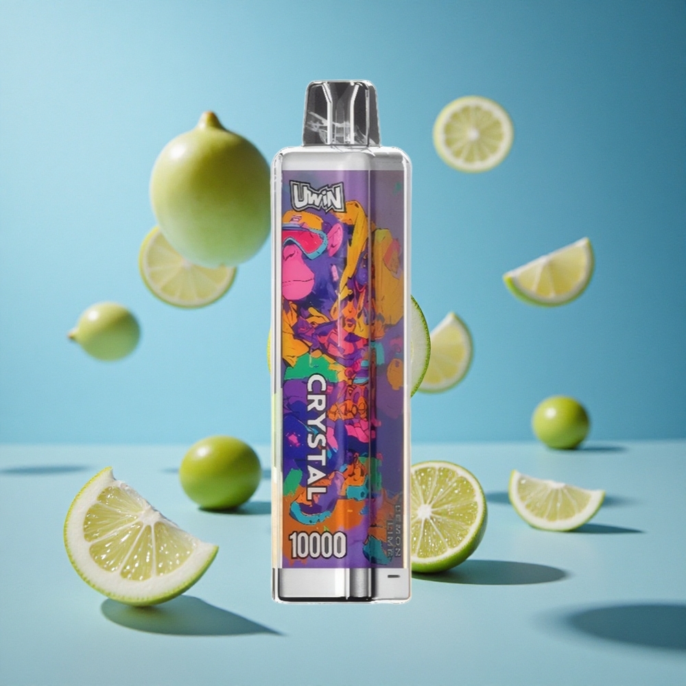 Uwin Crystal 10000 Puffs Једнократни Вапе Limun-Lajt sa РГБ Лигхтинг Serbia vape