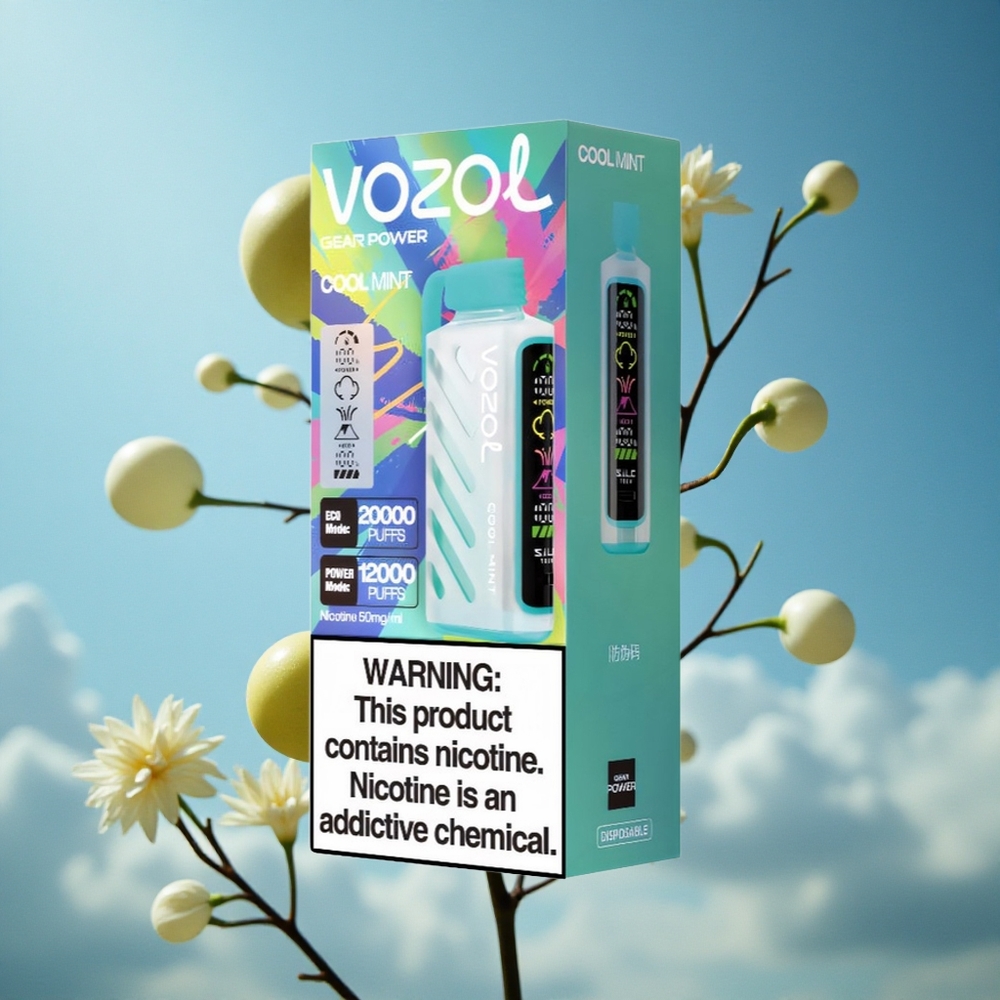 VOZOL Gear Power 20000 Puffs Једнократни Вапе Cool Mint (Дуал Месх Цоил) Serbia vape