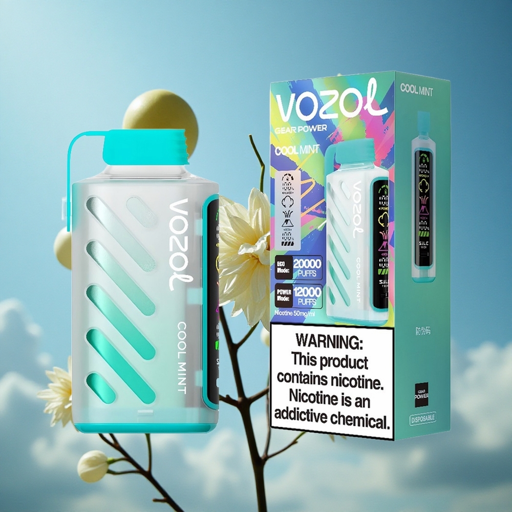 VOZOL Gear Power 20000 Puffs Једнократни Вапе Cool Mint (Дуал Месх Цоил) Serbia vape