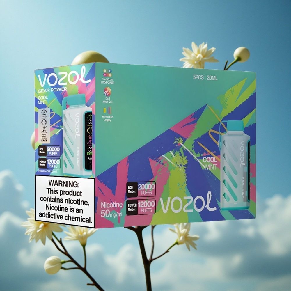 VOZOL Gear Power 20000 Puffs Једнократни Вапе Cool Mint (Дуал Месх Цоил) Serbia vape