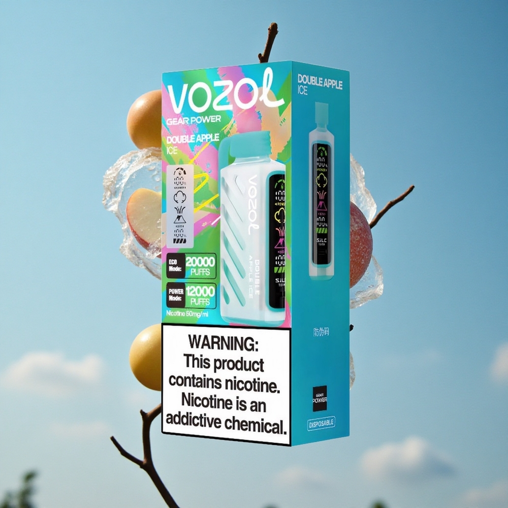 VOZOL Gear Power 20000 Puffs Једнократни Вапе Dve Jabuke Led Tehnologija SiLC Tech Serbia vape