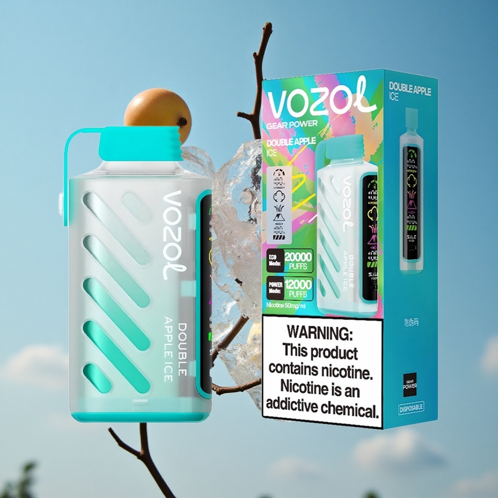 VOZOL Gear Power 20000 Puffs Једнократни Вапе Dve Jabuke Led Tehnologija SiLC Tech Serbia vape