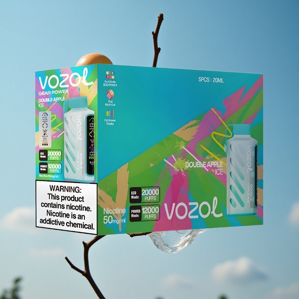 VOZOL Gear Power 20000 Puffs Једнократни Вапе Dve Jabuke Led Tehnologija SiLC Tech Serbia vape