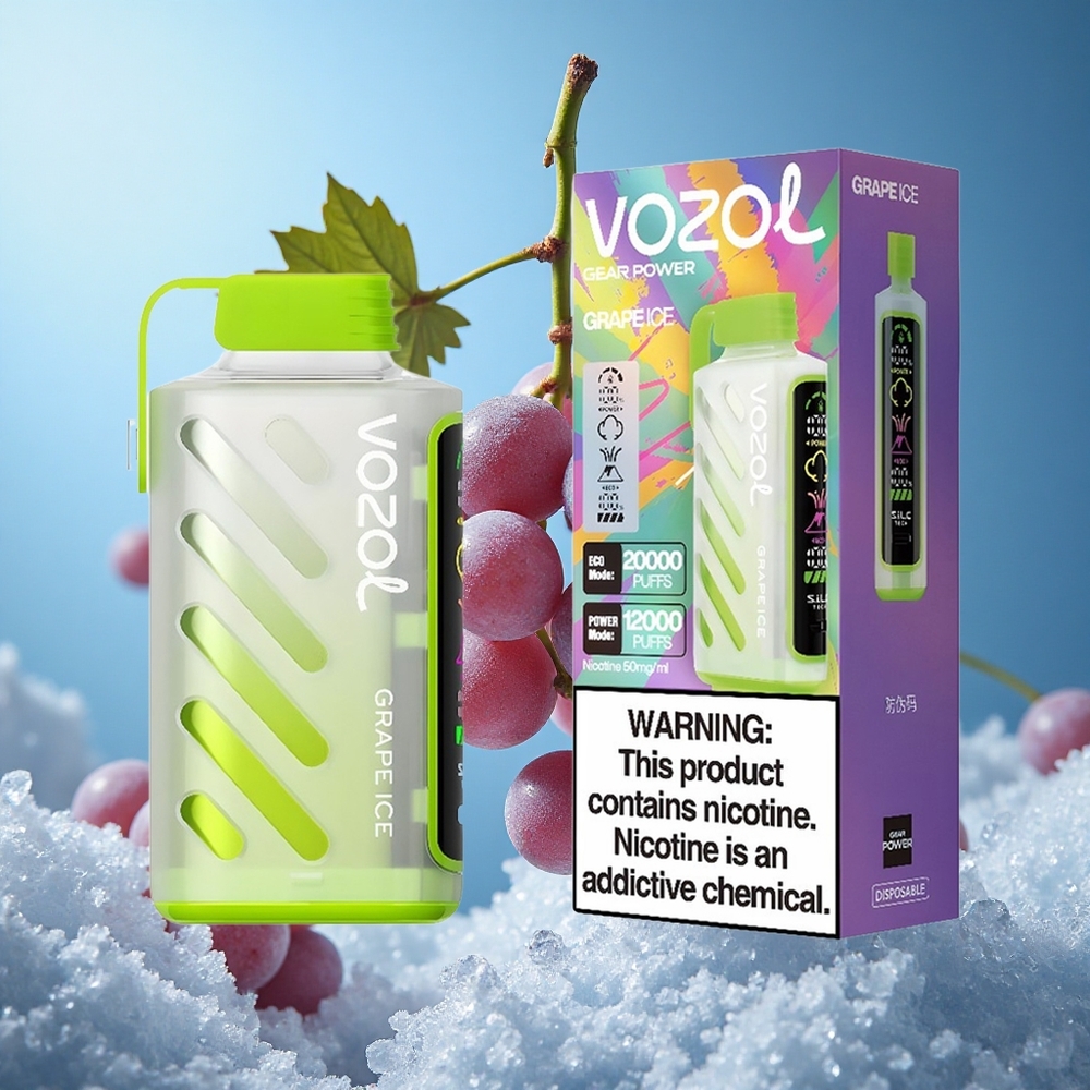 VOZOL Gear Power 20000 Puffs Једнократни Вапе Grožđe Led Serbia vape SiLC Tech