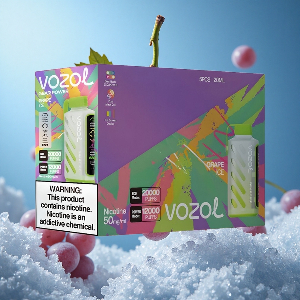 VOZOL Gear Power 20000 Puffs Једнократни Вапе Grožđe Led Serbia vape SiLC Tech
