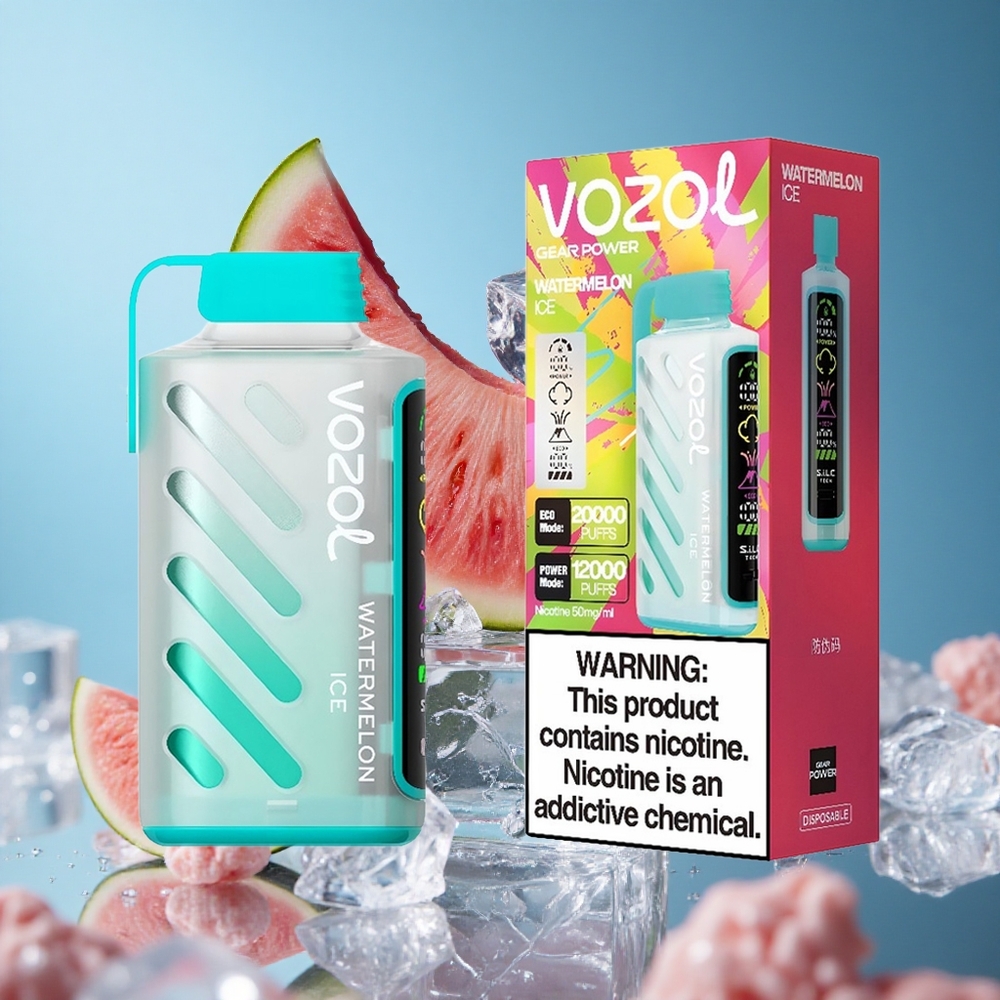 VOZOL Gear Power 20000 Puffs Једнократни Вапе Lubenica Led Дуал Месх Цоил Serbia vape