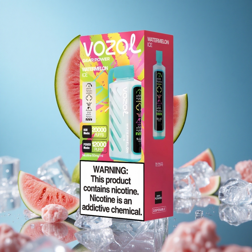 VOZOL Gear Power 20000 Puffs Једнократни Вапе Lubenica Led Дуал Месх Цоил Serbia vape