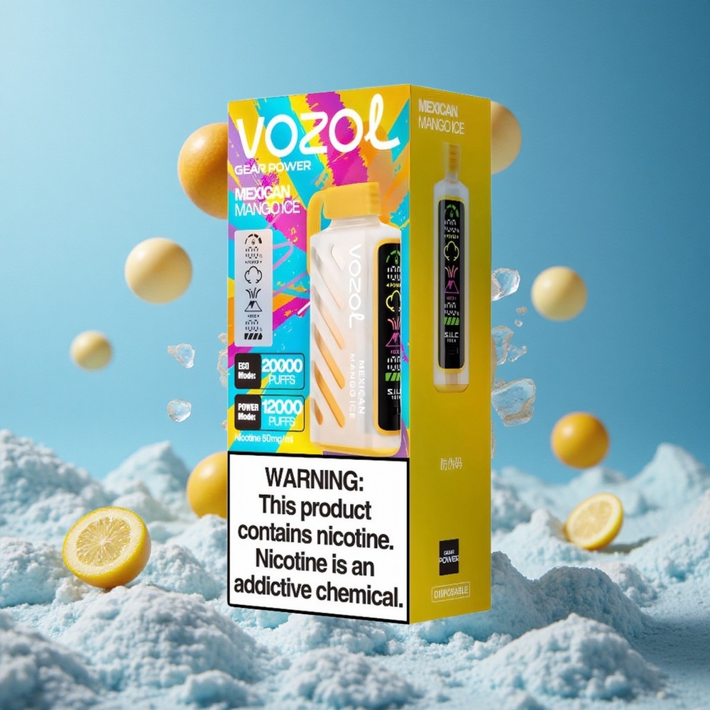 VOZOL Gear Power 20000 Puffs Једнократни Вапе Meksički Mango Led Serbia vape SiLC Tech
