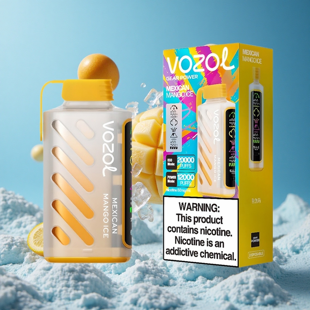 VOZOL Gear Power 20000 Puffs Једнократни Вапе Meksički Mango Led Serbia vape SiLC Tech