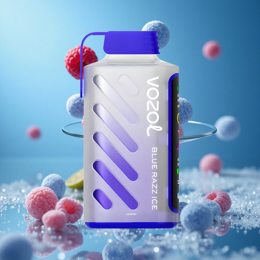VOZOL Gear Power 20000 Puffs Дуал Месх Цоил Blue Razz Ice Plava Malina Led Serbia vape