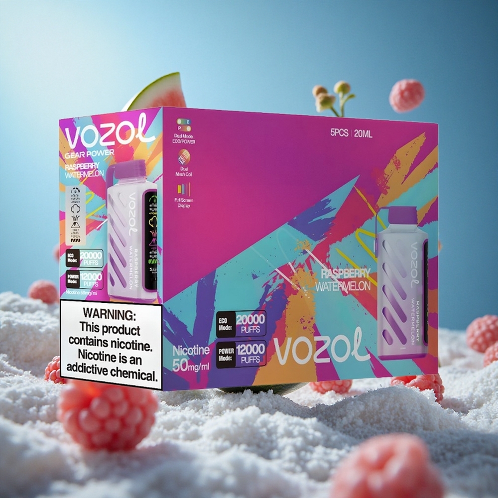 VOZOL Gear Power 20000 Puffs Дуал Месх Цоил Једнократни Вапе Malina Lubenica Serbia vape