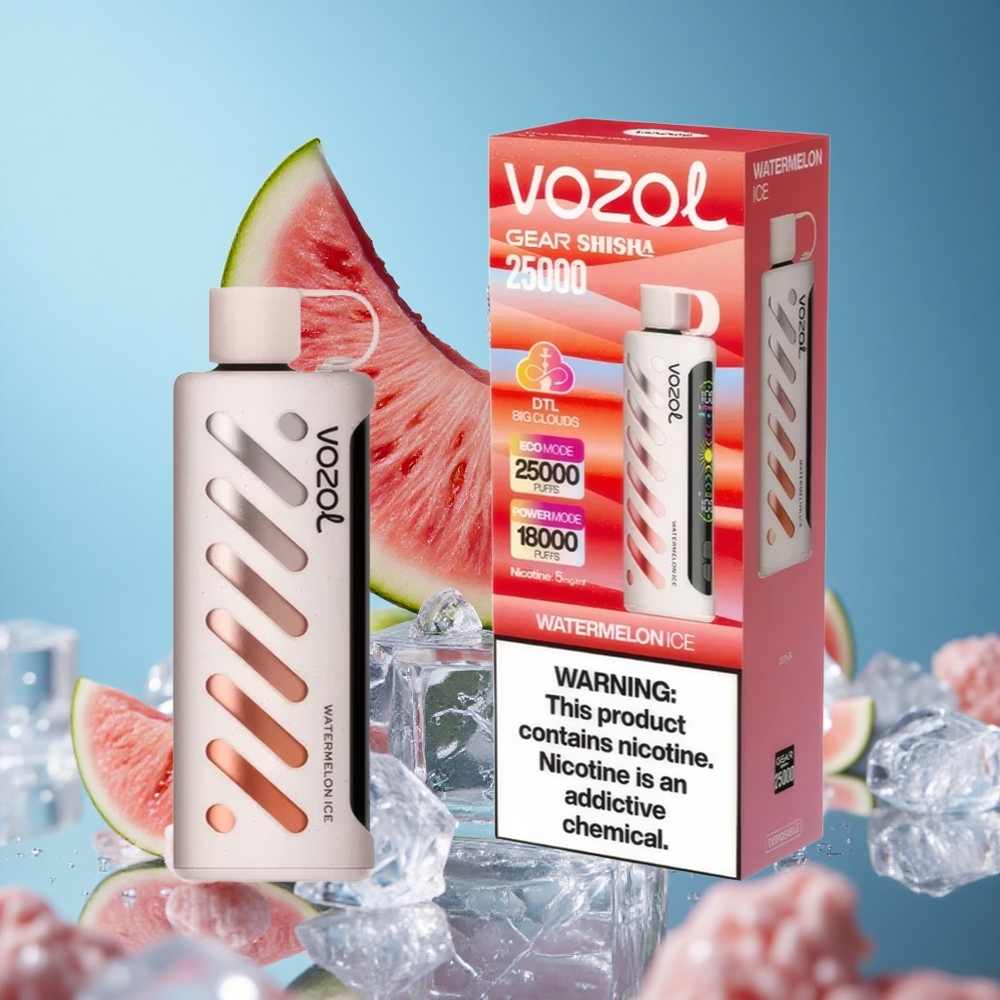 VOZOL Gear Shisha 25000 Puffs Lubenica Led Serbia vape Дуал Месх Цоил Дуал Модес
