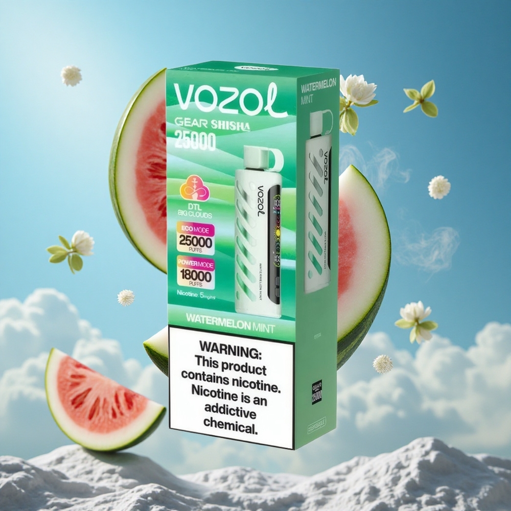 VOZOL Gear Shisha 25000 Puffs Lubenica Mentol 30 Ukusnih Aroma Serbia vape
