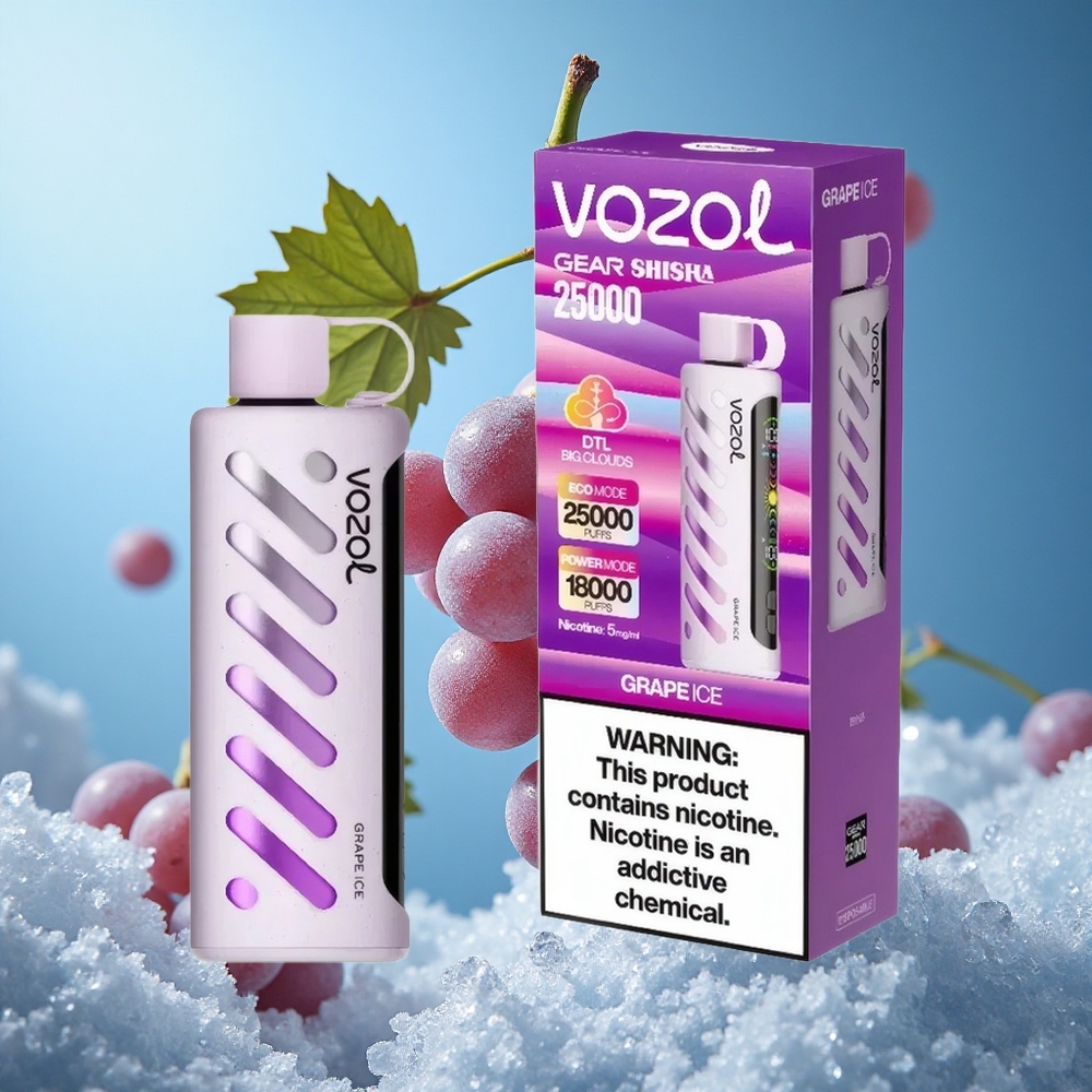 VOZOL Gear Shisha 25000 Puffs Једнократни Вапе Grožđe Led Serbia vape Дуал Месх Цоил Дуал Модес