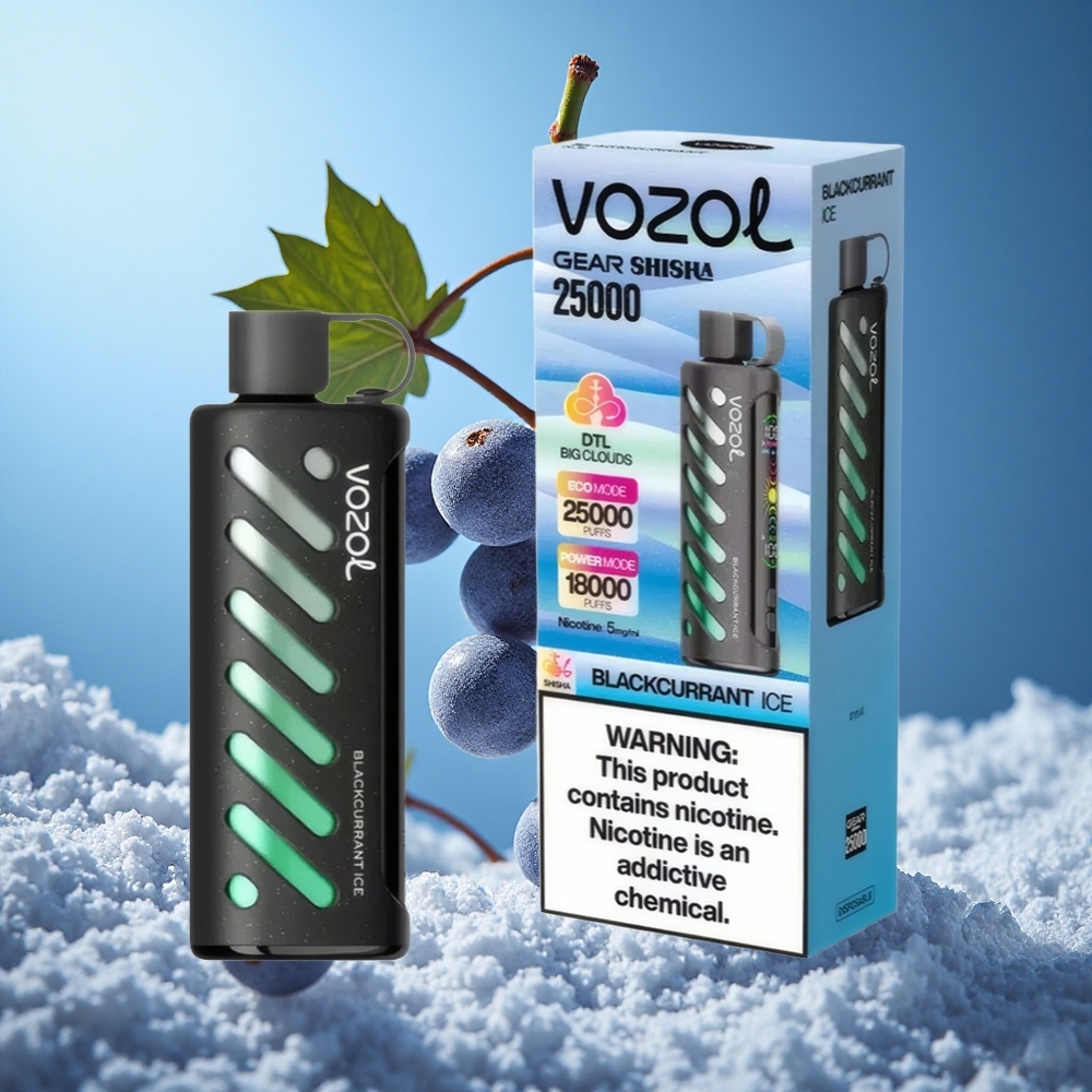 VOZOL Gear Shisha 25000 Puffs Дуал Месх Цоил Дуал Модес Blackcurrant Ice (Kupina led) Serbia vape
