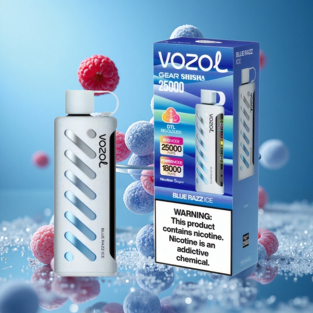 VOZOL Gear Shisha 25000 Puffs Дуал Месх Цоил Дуал Модес Plava Jagoda Led Serbia vape