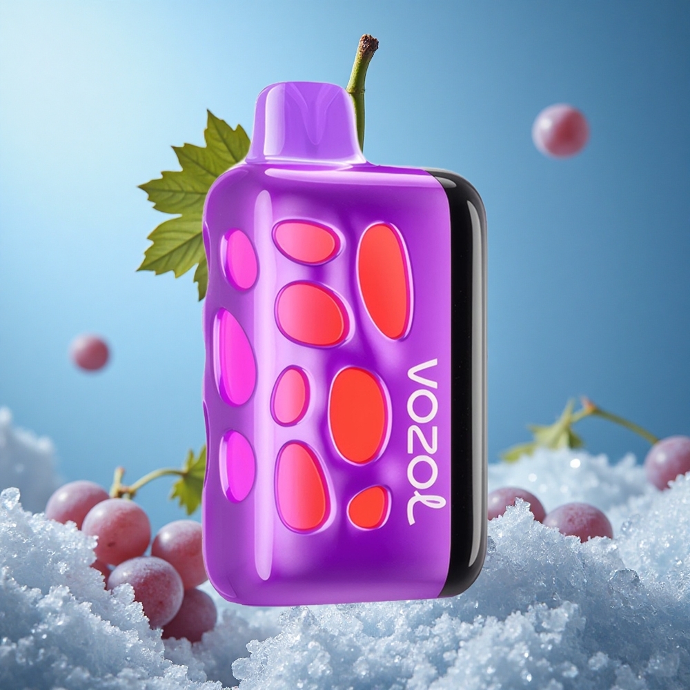 VOZOL RAVE 40000 Једнократни Вапе Grožđe Led 270 stepeni Žarki Svetleći Dizajn Serbia vape