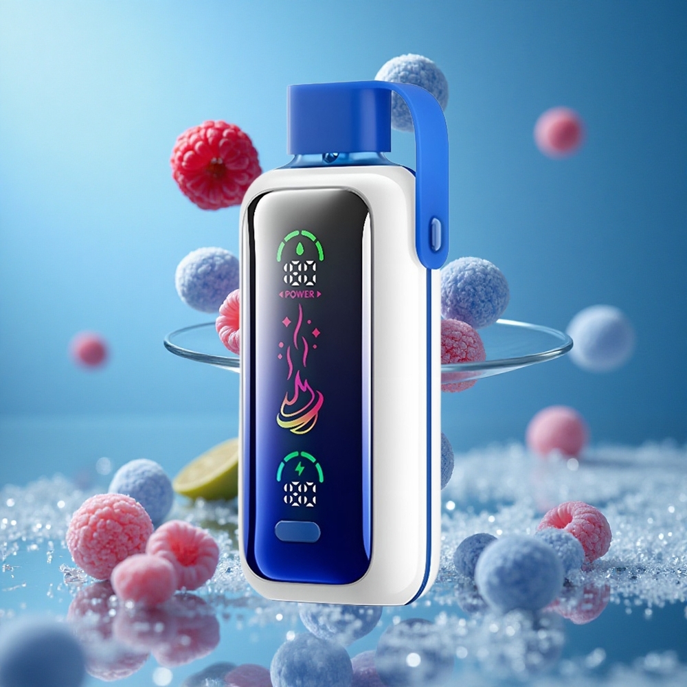 VOZOL Star 20000 Puffs Једнократни Вапе Plavi Razz Led Serbia vape sa 22 HD ogledalnim ekranom