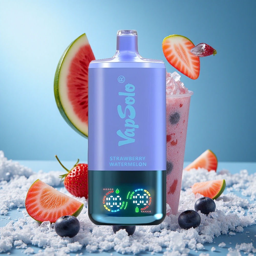 VapSolo Triple 30000 Puffs 40ml E-Liquid Jagoda Lubenica  Borovnica Led Serbia vape
