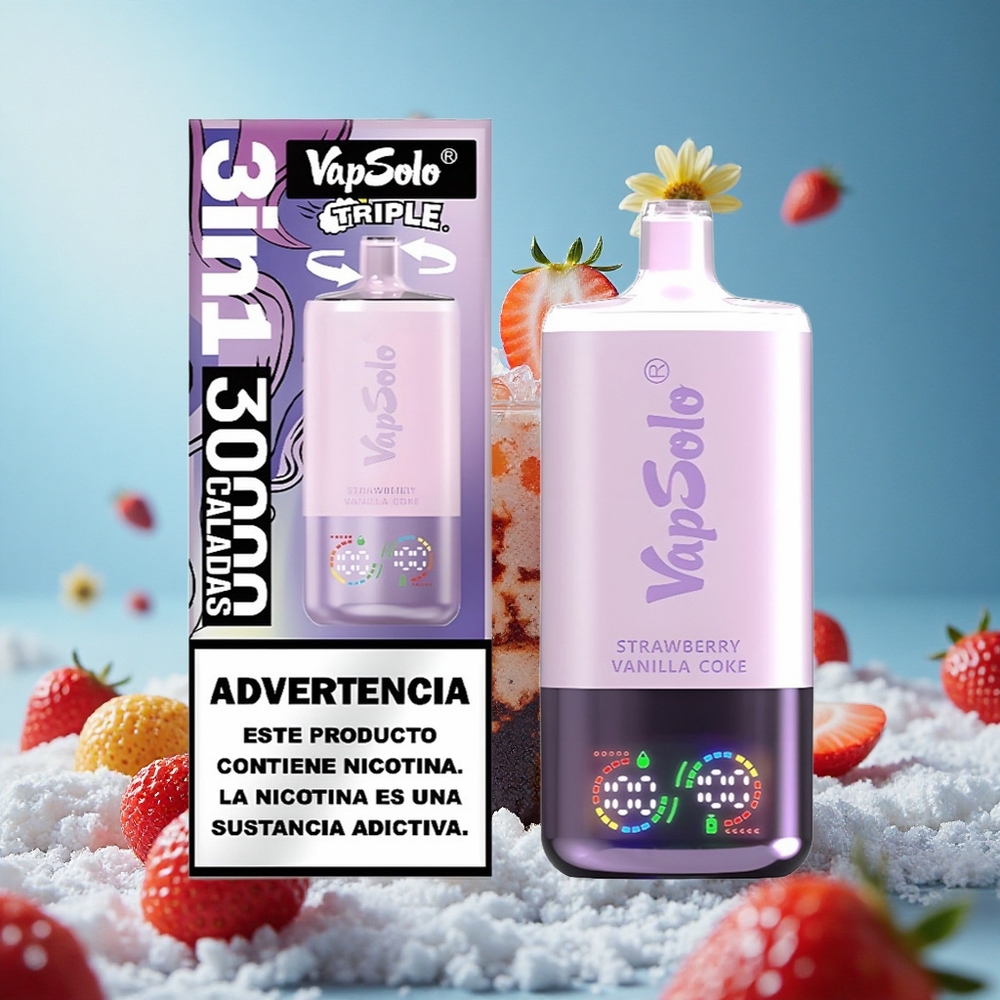 VapSolo Triple 30000 Puffs 40ml jagoda vanila koka Serbia vape