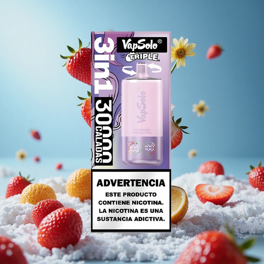 VapSolo Triple 30000 Puffs 40ml jagoda vanila koka Serbia vape