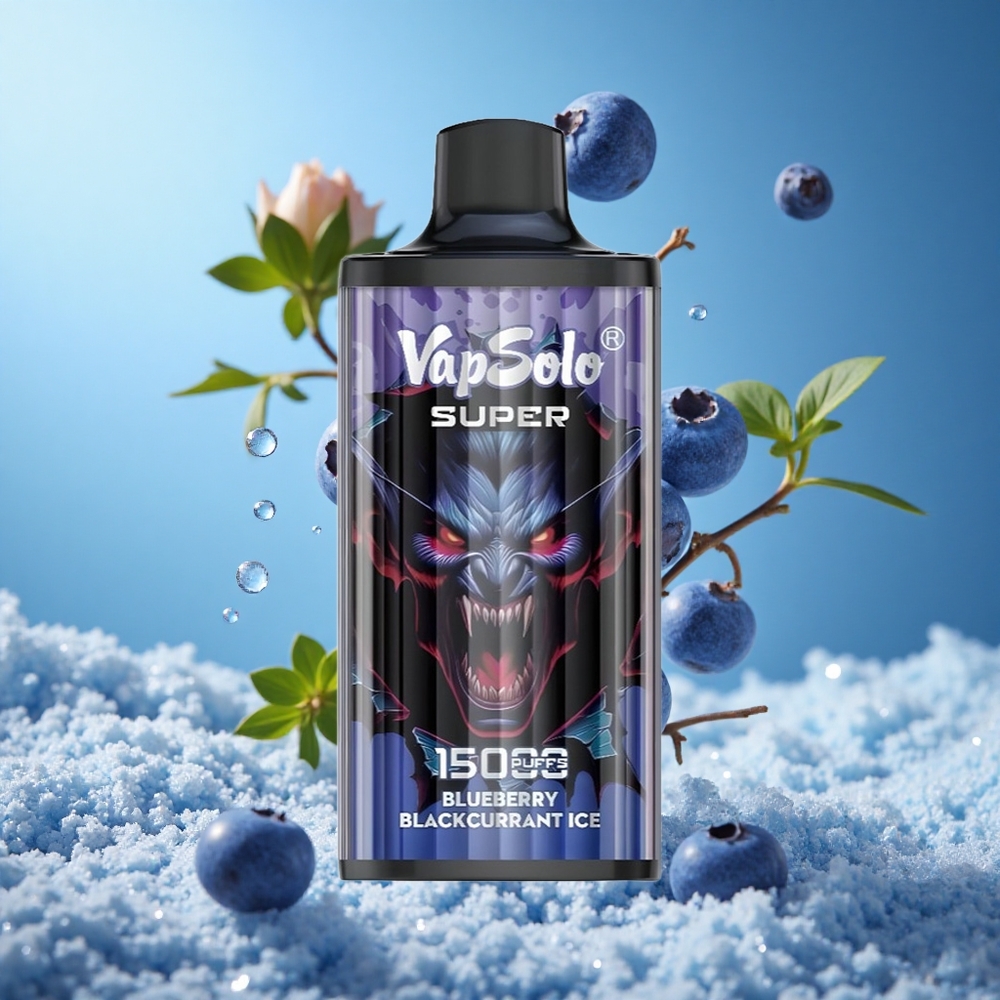 Vapsolo Super 15000 Puffs Једнократни Вапе Borovnica Ribizla Led 40ml Serbia vape