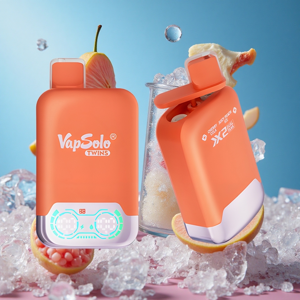 Vapsolo Twins 20000 Puffs Dve Cevi Cherry Cola  Sočni Breskva Led Serbia vape