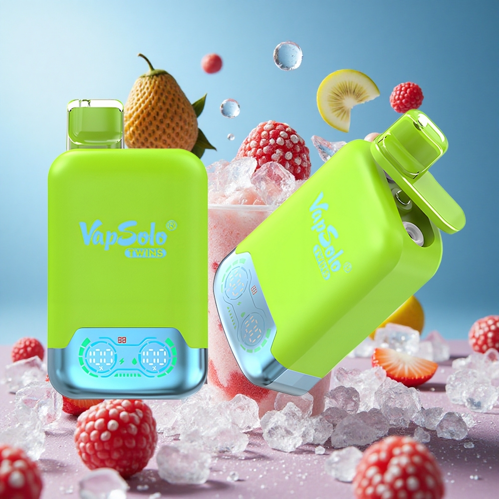 Vapsolo Twins 20000 Puffs Једнократни Вапе Jagoda Kivi  Jagoda Malina Trešnja Led 40ml Serbia vape