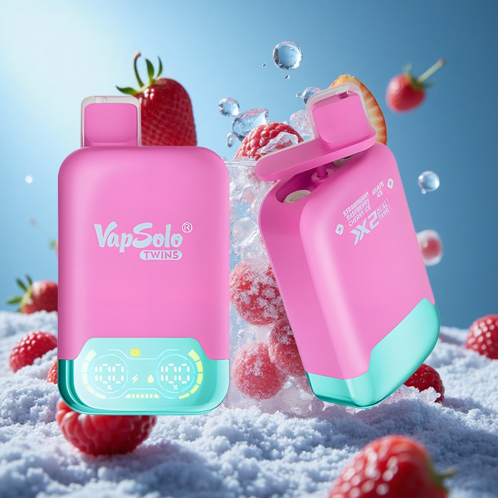 Vapsolo Twins 20000 Puffs Једнократни Вапе Jagoda Malina Trešnja Led  Grožđe Led 40 ml Serbia vape