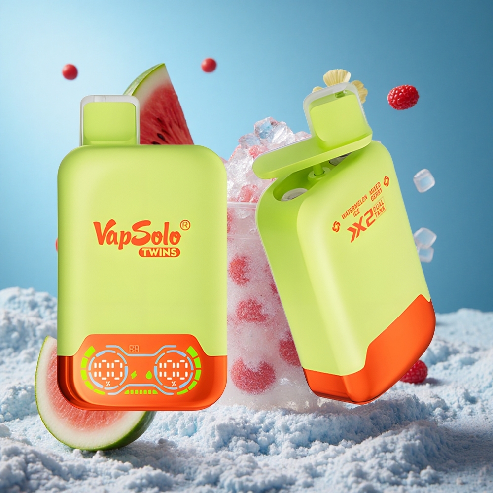 Vapsolo Twins 20000 Puffs Једнократни Вапе Lubenica Led  Mešano Bobice 40 ml Serbia vape