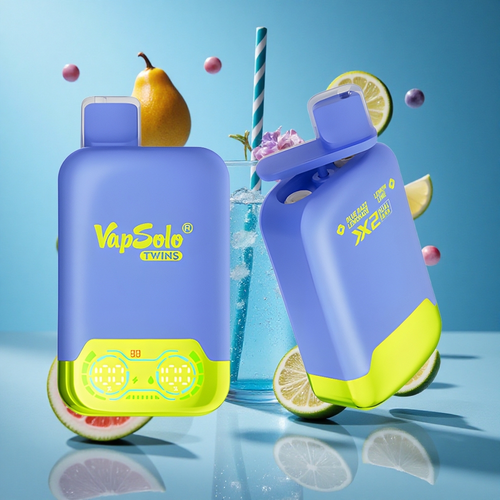 Vapsolo Twins 20000 Puffs Једнократни Вапе Plava Malina Limunada  Limun Lime sa 40 ml tečnosti Serbia vape