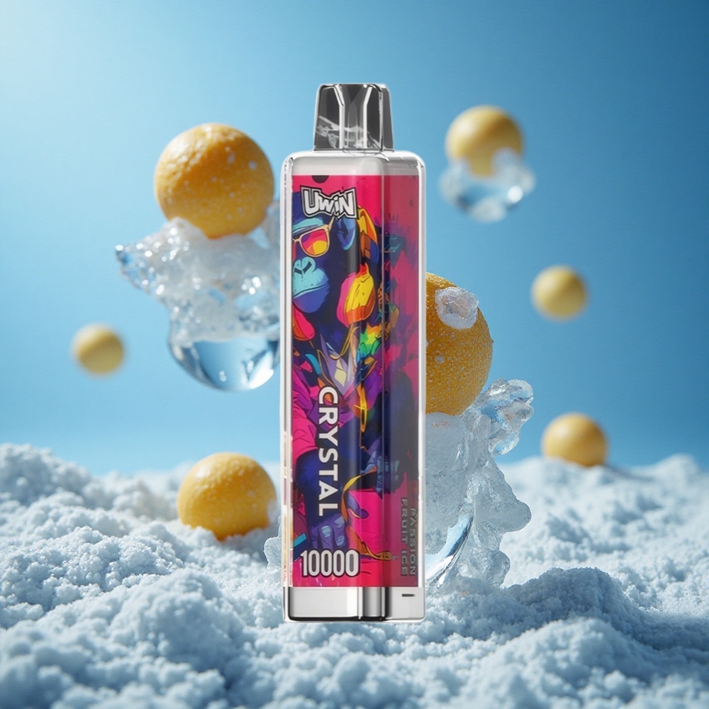 UWIN Crystal 10000 Puffs Једнократни Вапе Passion Fruit Ice sa РГБ Лигхтинг Serbia vape