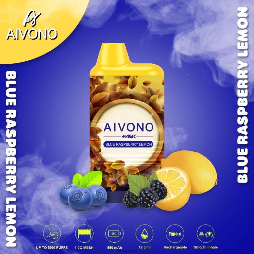 плава малина лимун Aivono AIM MAGIC 5800 моутх бок цигарета TRJBJ91 | Aivono Vape Review